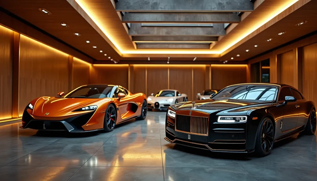 Ultra-rare Rolls-Royce and Lamborghini lineup representing million-dollar celebrity garages.